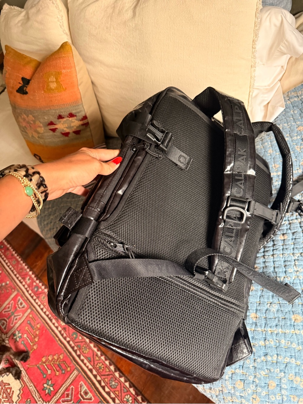 Calpak Terra 26L Laptop Duffel Backpack in Obsidian - Picture 9 of 14